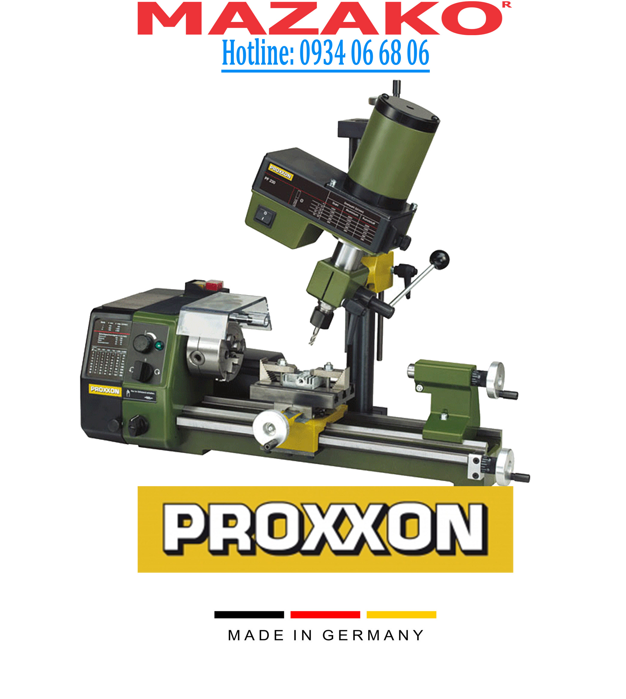 Proxxon Compound lathe and Mill Drill PD 250/E with PF 250/BL
