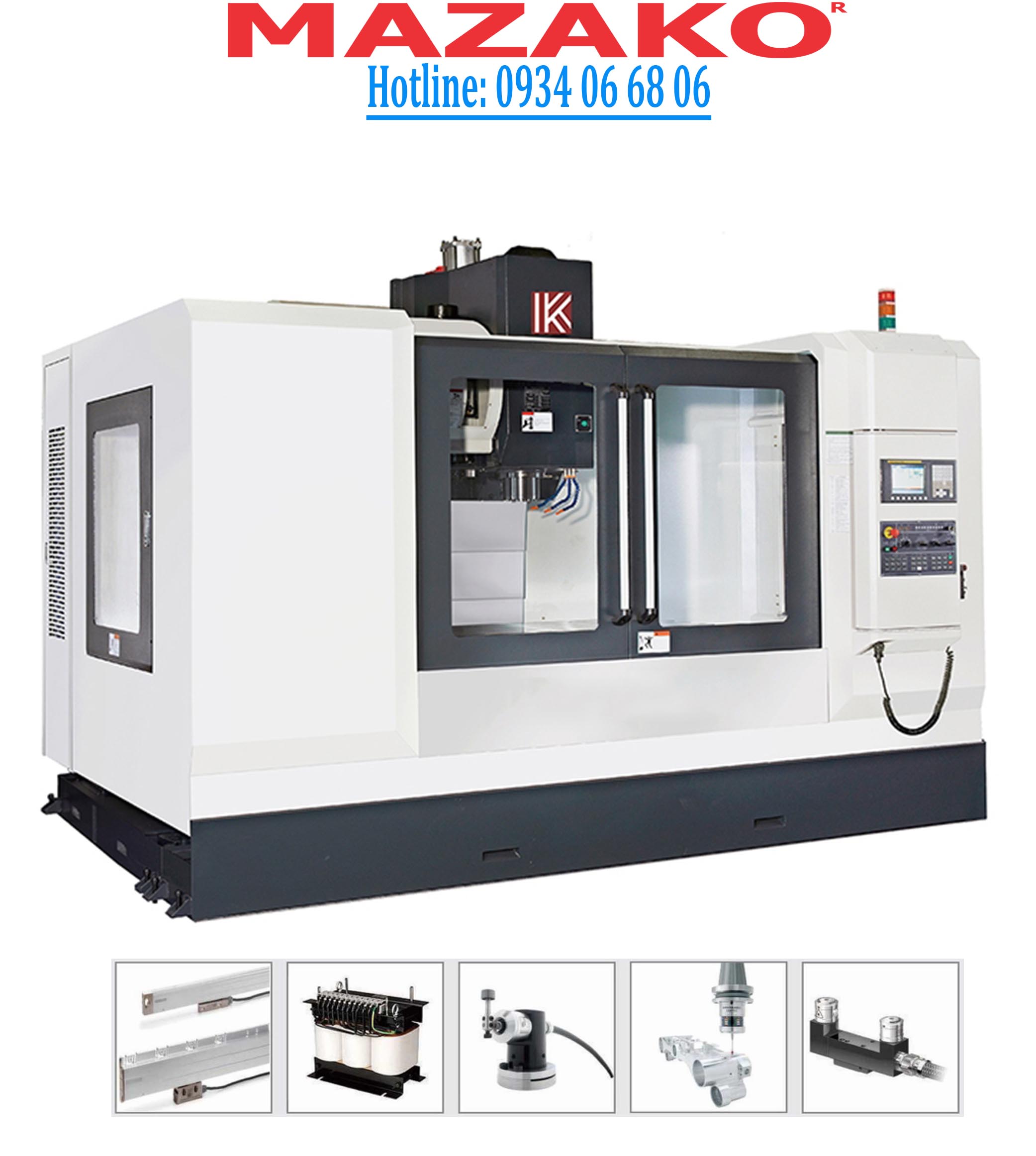 Kasuga V160D CNC milling Machine with Fanuc 0iMF Plus and BT50