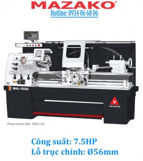 BHL-1550V Máy tiện vạn năng vô cấp, máy tiện Sunmaster BHL-1550V, Công suất 7.5HP, Lỗ trục Ø56mm
