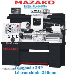 ERL-1330 Máy tiện vạn năng, máy tiện Sunmaster ERL-1330,  Công suất 3HP, Lỗ trục Ø40mm